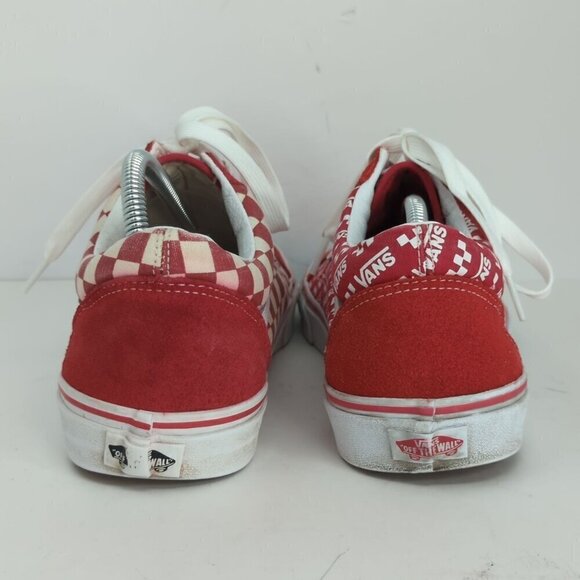 Vans Red Classic / Checkerboard Old Skool Sneakers, Men's 13 - Picture 4 of 10